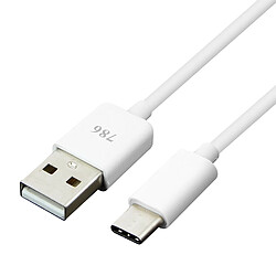 Avizar Câble USB Type C vers USB 1m Charge Synchronisation Réversible - Blanc