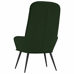 Maison Chic Chaise de relaxation | Fauteuil relax Vert foncé Velours -GKD20031 pas cher