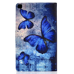 Avis Etui en PU impression de modèle avec support papillon bleu pour votre Samsung Galaxy Tab A 8.0 (2019) SM-T290 SM-T295