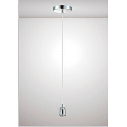 Luminaire Center Suspension design Dreifa Chrome poli 1 ampoule 6,7cm