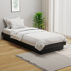 vidaXL Cadre de lit sans matelas gris bois massif