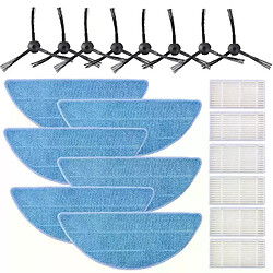 Pièces de rechange pour aspirateur Robot Ilife V3 V3S V5 V5S Pro, accessoires (8 brosses latérales + 6 filtres + 6 serpillères)