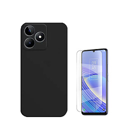 Kit Film Hydrogel + Étui Silicone Liquide Phonecare pour Realme C53 - le noir