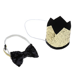 Acheter chapeau de couronne chien chat chapeau de fête bowknot chapellerie accessoires de toilettage pour animaux de compagnie 1 #