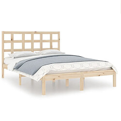 Maison Chic Lit adulte - Lit simple Cadre de lit,Structure du lit Contemporain Bois massif 200x200 cm -MN98143