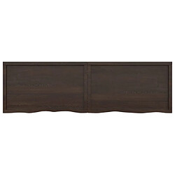 Avis Maison Chic Étagère murale flottante,Etagère de rangement marron foncé bois chêne massif traité -MN23601