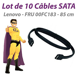 Lot 10 Câbles SATA Lenovo FRU 00FC183 85cm Noirs - Occasion