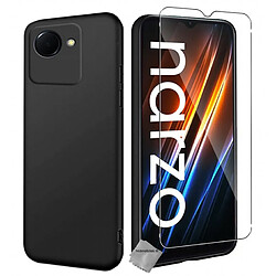 Htdmobiles Coque pour Realme C30 / Narzo 50i Prime - housse etui silicone gel fine + film ecran - NOIR