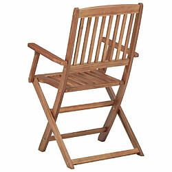 Maison Chic Lot de 4 Chaises pliables d'extérieur| chaises Relax de jardin Bois d'acacia solide -GKD24794 pas cher