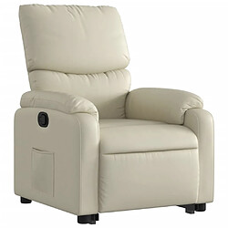 Avis vidaXL Fauteuil inclinable Crème Similicuir