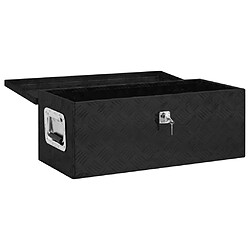 Acheter vidaXL Boîte de rangement Noir 70x31x27 cm Aluminium