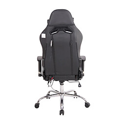 Acheter Decoshop26 Fauteuil de bureau gamer design sportif fonction de massage chauffant avec coussins en PVC noir / marron 10_0002527