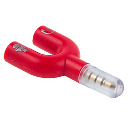 Acheter Wewoo Dédoubleur Adaptateur Jack rouge 3.5mm Stéréo Mâle à 3.5mm Casque & Mic Femelle Splitter