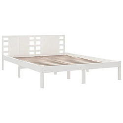 Acheter Maison Chic Lit adulte - Lit simple Cadre de lit,Structure du lit Contemporain Blanc Bois de pin massif 120x200 cm -MN69109