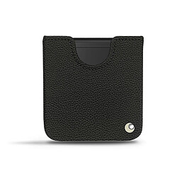 Pochette cuir Samsung Galaxy Z Flip - Pochette - Ebène ( Noir / Black ) - NOREVE