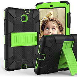 Wewoo Housse Coque de protection en silicone bicolore antichoc pour Galaxy Tab A 8.0 2018 T387avec support noir + jaune-vert