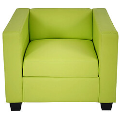 Mendler Fauteuil Club / Lounge Lille ~ simili-cuir vert clair