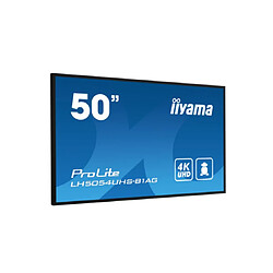 iiyama LH5054UHS-B1AG affichage de messages Panneau plat de signalisation numérique 125,7 cm (49.5") LCD Wifi 500 cd/m² 4K Ultra HD Noir Intégré dans le processeur Android 11 24/7