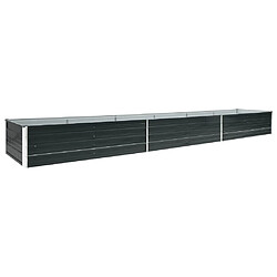 vidaXL Lit surélevé de jardin Acier galvanisé 480x80x45 cm Anthracite