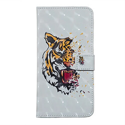 Wewoo Coque Étui à rabat horizontal en cuir avec motif Tigre pour iPhone X, support et fentes pour cartes, cadre photo portefeuille