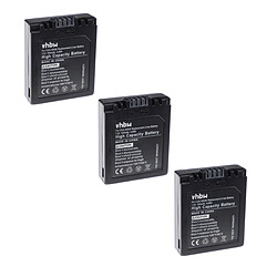 Vhbw Set de 3 batteries 550 mAh pour appareil photo Digi-Cam remplace Panasonic DMW-BM7, CGA-S001HH, CGR-S002, CGA-S002, CGA-S002E, CGR-S002A, CGA-S002A