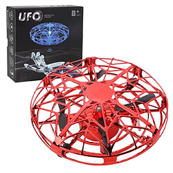 Universal Mini hélicoptère télécommandé OVNI détecteur manuel infrarouge télécommandé quadricoptère jouet à induction électrique pour enfants Mini drone(Rouge)