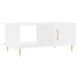 vidaXL Table basse blanc 90x50x40 cm bois d'ingénierie