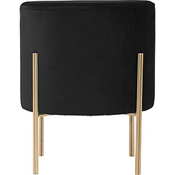 Atmosphera, Createur D'Interieur Tabouret design velours Art Deco Living - Noir