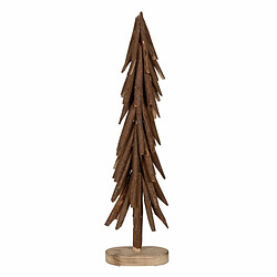 BigBuy Christmas Sapin de Noël Marron Bois de paulownia 34 x 20 x 108 cm