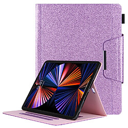 Etui en PU avec support et porte-cartes violet pour votre Apple iPad Pro 12.9 pouces (2021)/(2020)/(2018)