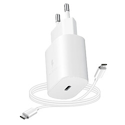 Chargeur Samsung USB-C 15W + Câble Blanc