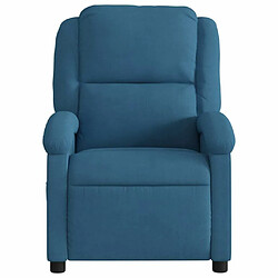 Acheter Maison Chic Fauteuil inclinable,Fauteuil luxe de relaxation de massage bleu velours -MN99573