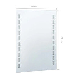 vidaXL Miroir mural à LED pour salle de bains 60x80 cm pas cher