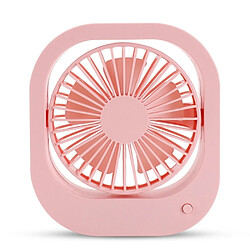 Mini Ventilateur de Bureau USB Portable à Rotation de 360 Degrés avec Contrôle à 2 Vitesses (Rose)