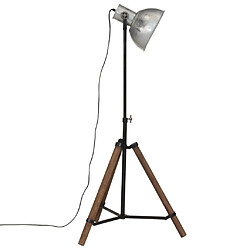 Avis vidaXL Lampadaire 25 W argent vintage 75x75x90-150 cm E27