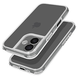 Avizar Coque pour iPhone 16 Coins Antichoc Bumper Noir