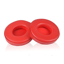 Wewoo Coussinets Mousse Etui de protection pour casque en cuir avec une paire Beats Solo2.0 / Solo3.0version filaire rouge