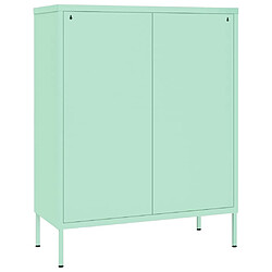 Acheter vidaXL Armoire à tiroirs Vert menthe 80x35x101,5 cm Acier