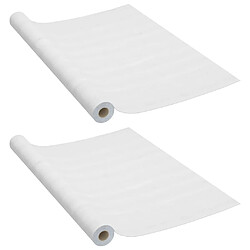 vidaXL Films autoadhésifs pour portes 2 pcs Bois blanc 210x90 cm PVC