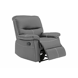 Acheter Vente-Unique Fauteuil relax en simili gris CANBY