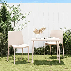 Maison Chic Lot de 2 Chaises de jardin,Fauteuil d'extérieur crème 50x46x80 cm polypropylène -MN18871