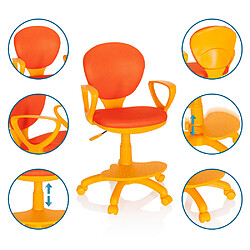 Chaise pour enfant / Siège de bureau pour enfant KID COLOUR Tissu Orange hjh OFFICE