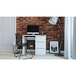 Vivaldi Bureau de Droite Limo Blanc 98 cm