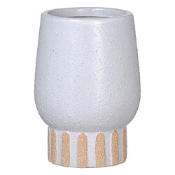 BigBuy Home Vase Blanc Céramique 12,5 x 12,5 x 18 cm