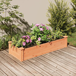 Maison Chic Jardinière,Lit surélevé de jardin - Bac à fleurs - pot de fleur doublure 120x45x25 cm bois massif sapin -GKD85141