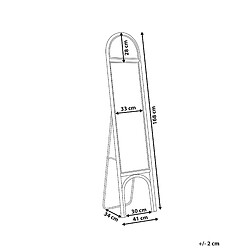 Avis Beliani Miroir sur pied BRUSSEY Rotin Naturel