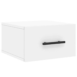 Maison Chic Lot de 2 Tables de Chevet murales - Tables de Nuit blanc 35x35x20 cm pas cher