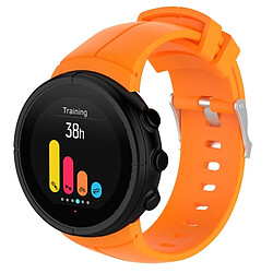 Wewoo Bracelet pour montre connectée Dragonne de remplacement en silicone SUUNTO Spartan Ultra Orange