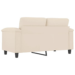 Maison Chic Canapé à 2 places,Sofa de Salon,Canapé droit Beige 120 cm Tissu microfibre -GKD714363 pas cher