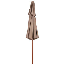 Acheter Maison Chic Parasol Jardin | Parasol double avec mat en bois 270 cm Taupe - GKD44747